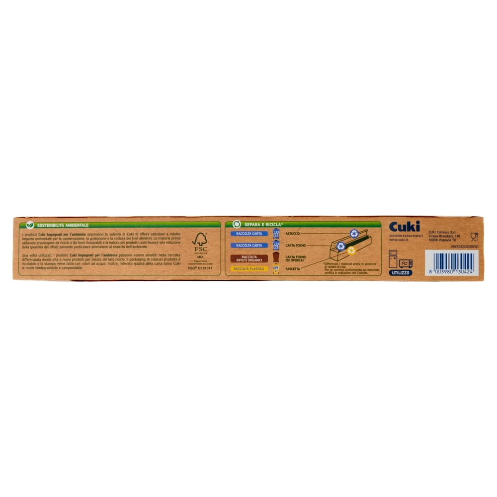 Cuki Cuoce Carta Forno naturale - in fogli 20 fogli 33x38 cm